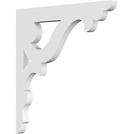 Ekena Millwork Cornelia Architectural Grade PVC Bracket, 5/8"W X 10"D X 10"H BKTP01X10X10CN